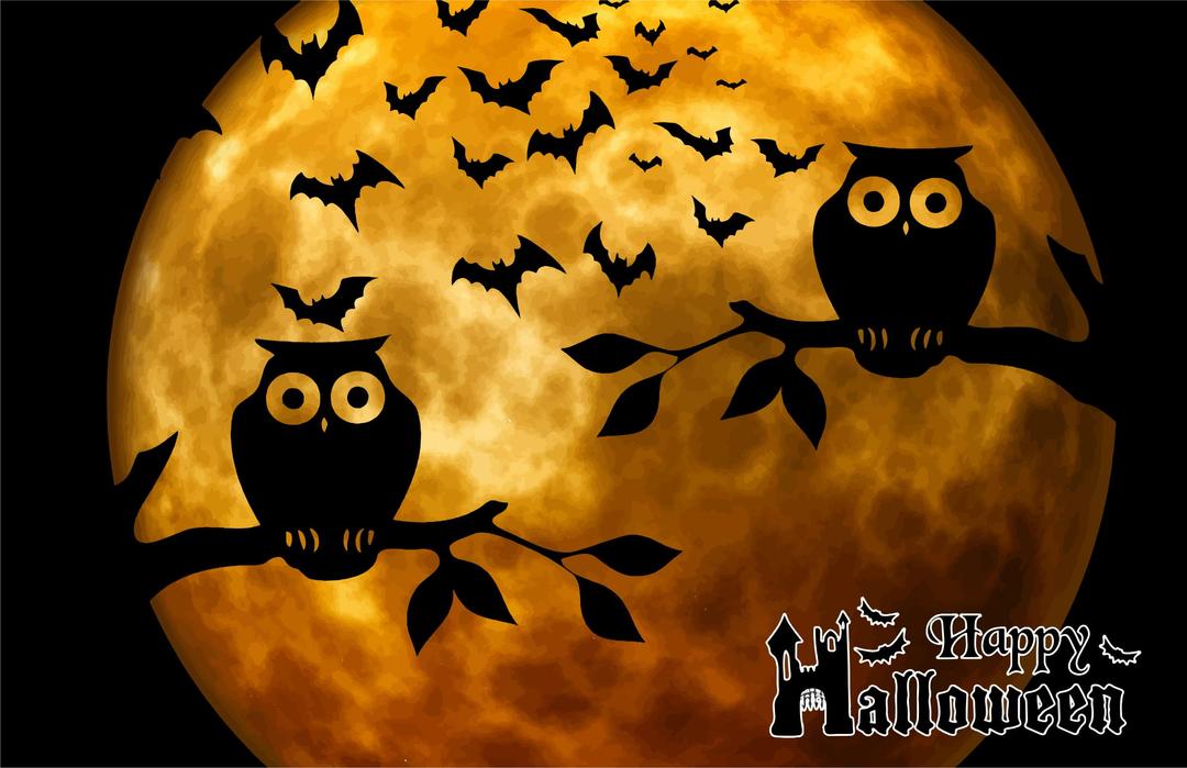 Happy Halloween Full Moon Background png transparent