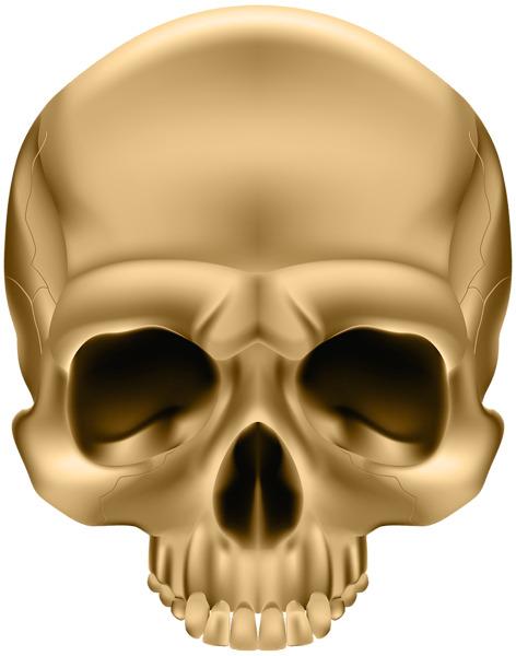 Happy Halloween Golden Skull png transparent