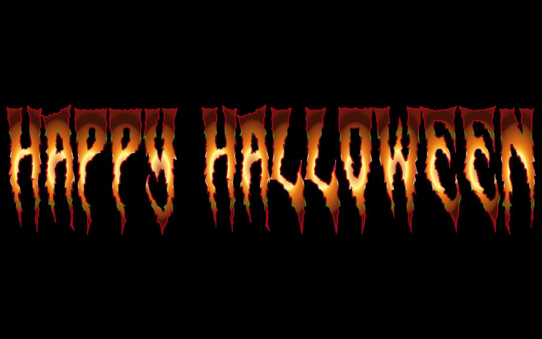 Happy Halloween Typography png transparent