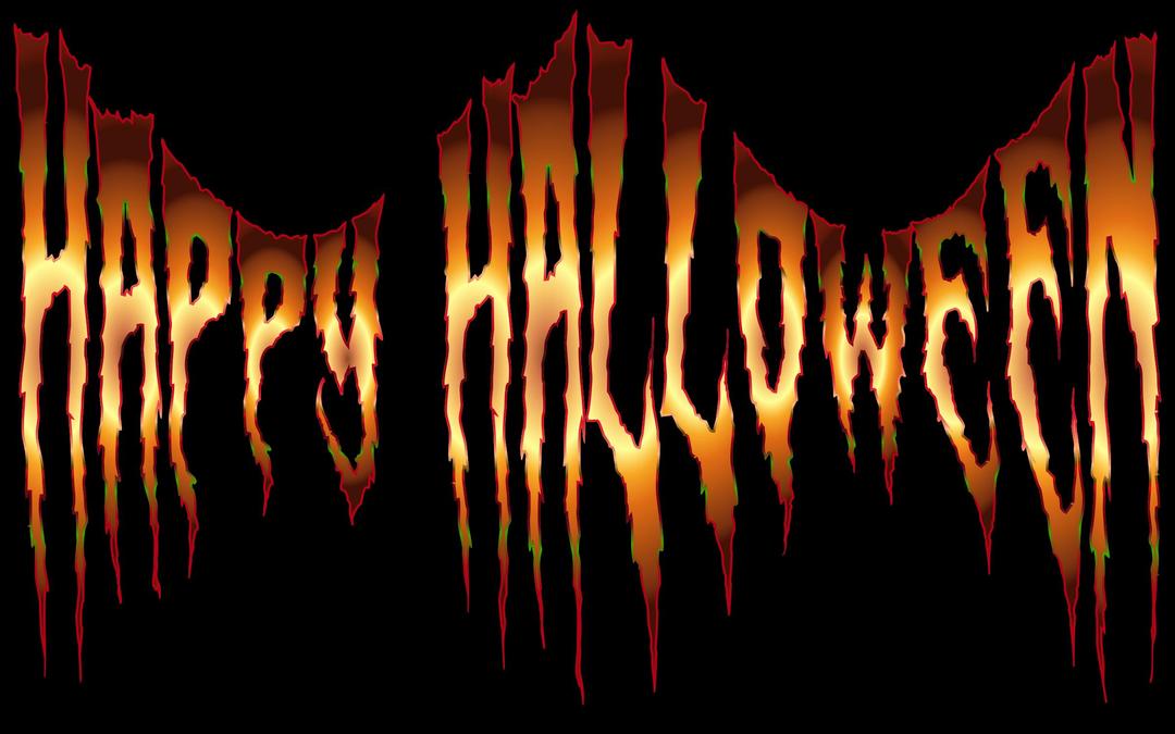 Happy Halloween Typography 2 png transparent