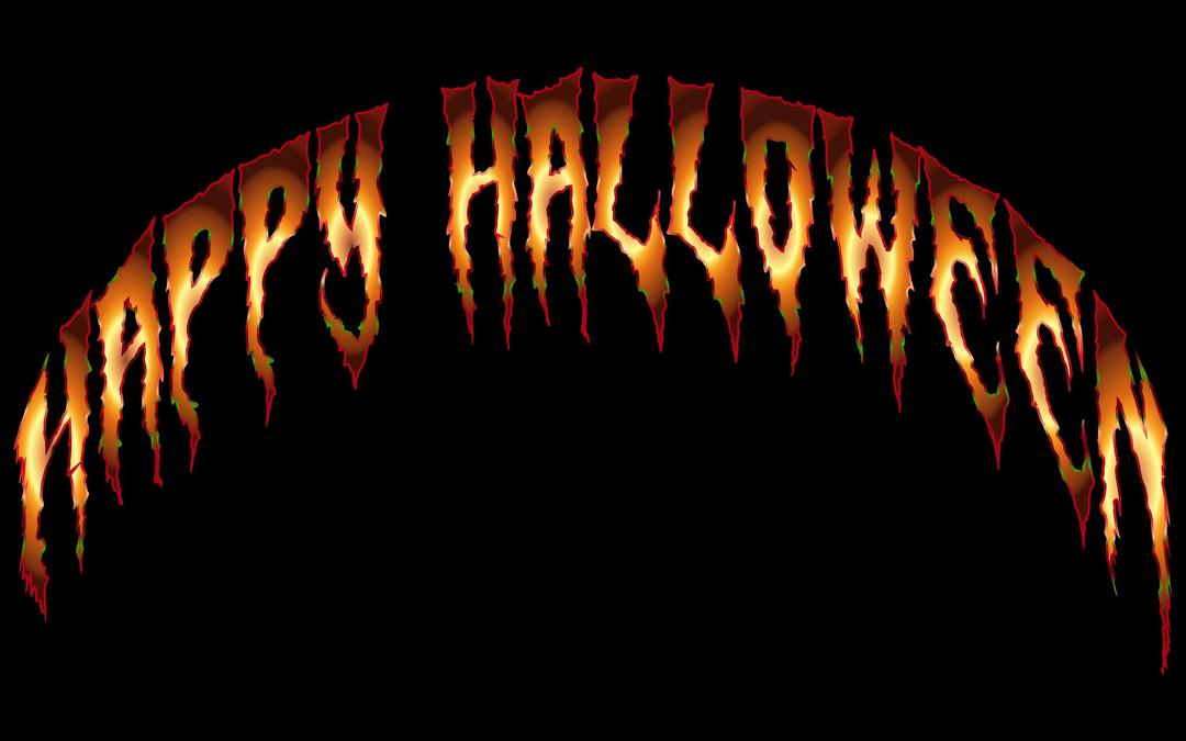Happy Halloween Typography 3 png transparent