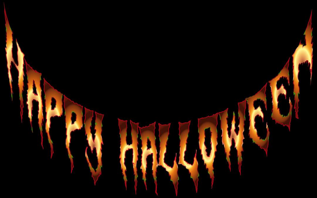 Happy Halloween Typography 4 png transparent
