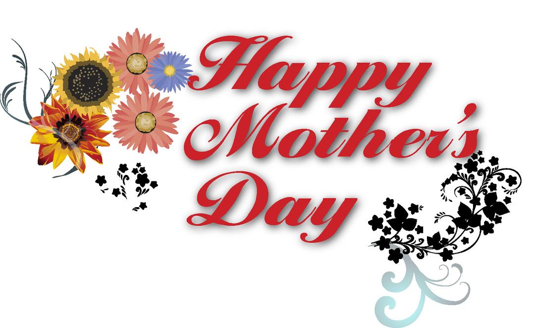 Happy Mothers Day Banner Text png transparent
