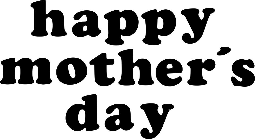 happy mothers day hand lettering png transparent
