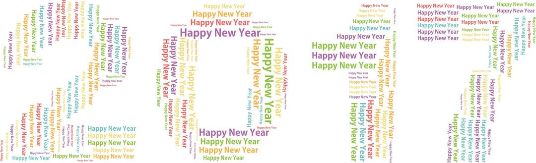 Happy New Year 2017 Word Cloud No Background png transparent
