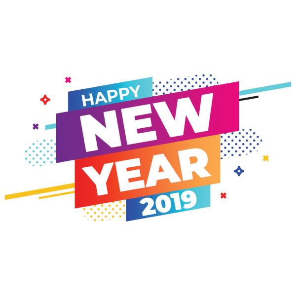 Happy New Year 2019 Banner png transparent