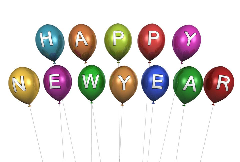 Happy New Year Balloons png transparent