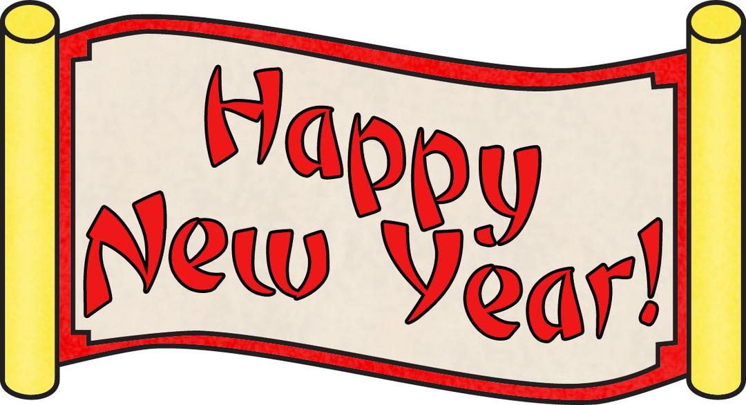 Happy New Year Board png transparent