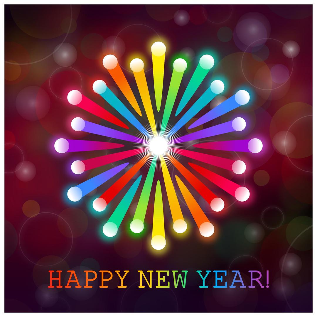 Happy New Year Card png transparent