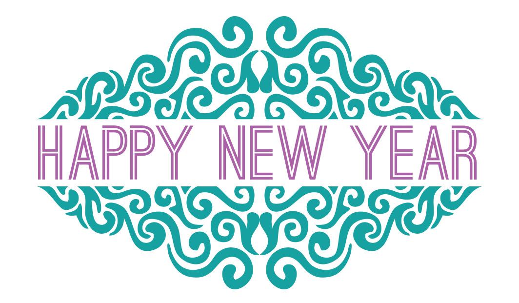 Happy New Year Ornate png transparent