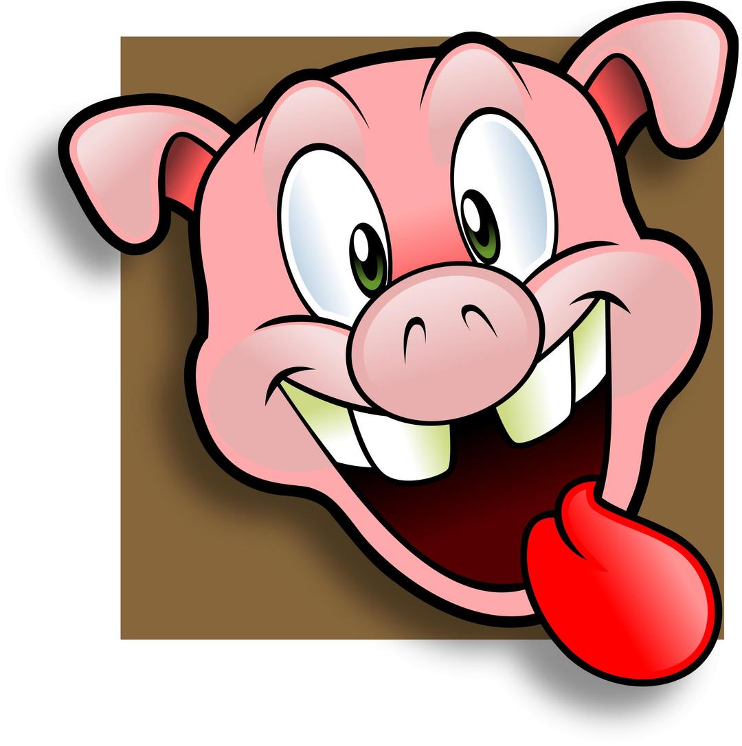 Happy pig avatar png transparent
