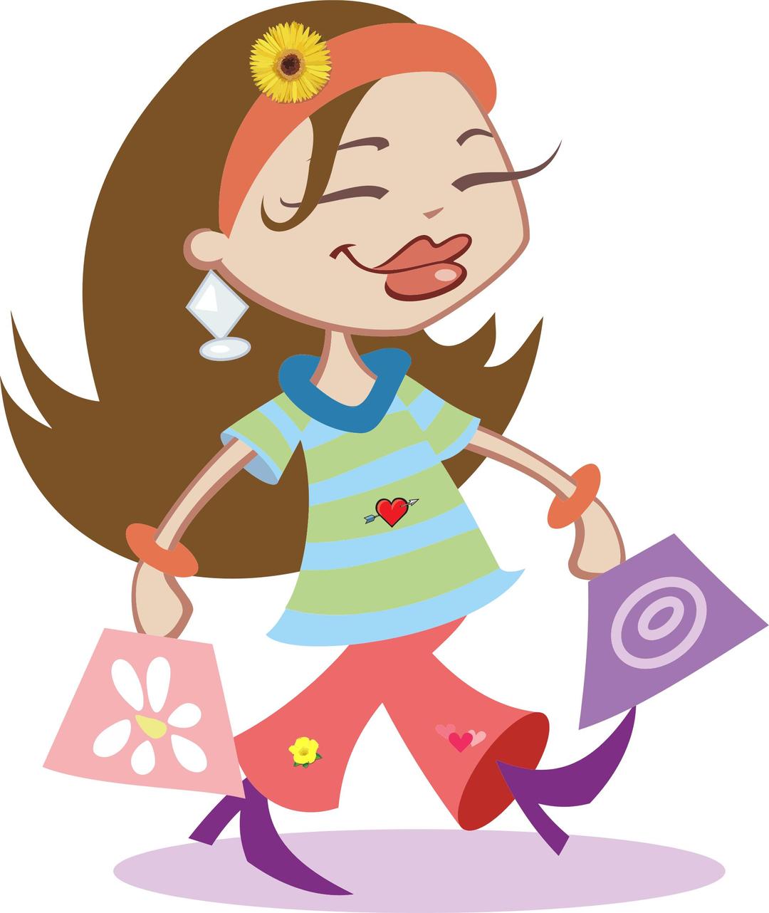 Happy Shopping Girl png transparent