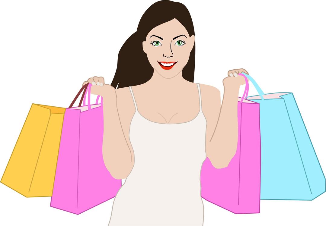 Happy Shopping Woman png transparent
