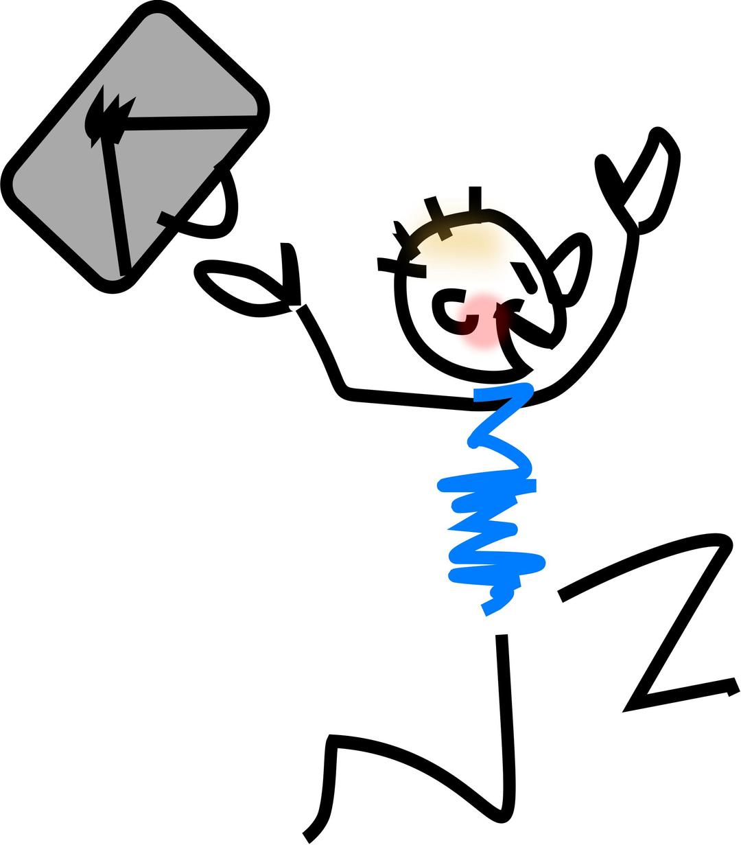 happy small man running png transparent