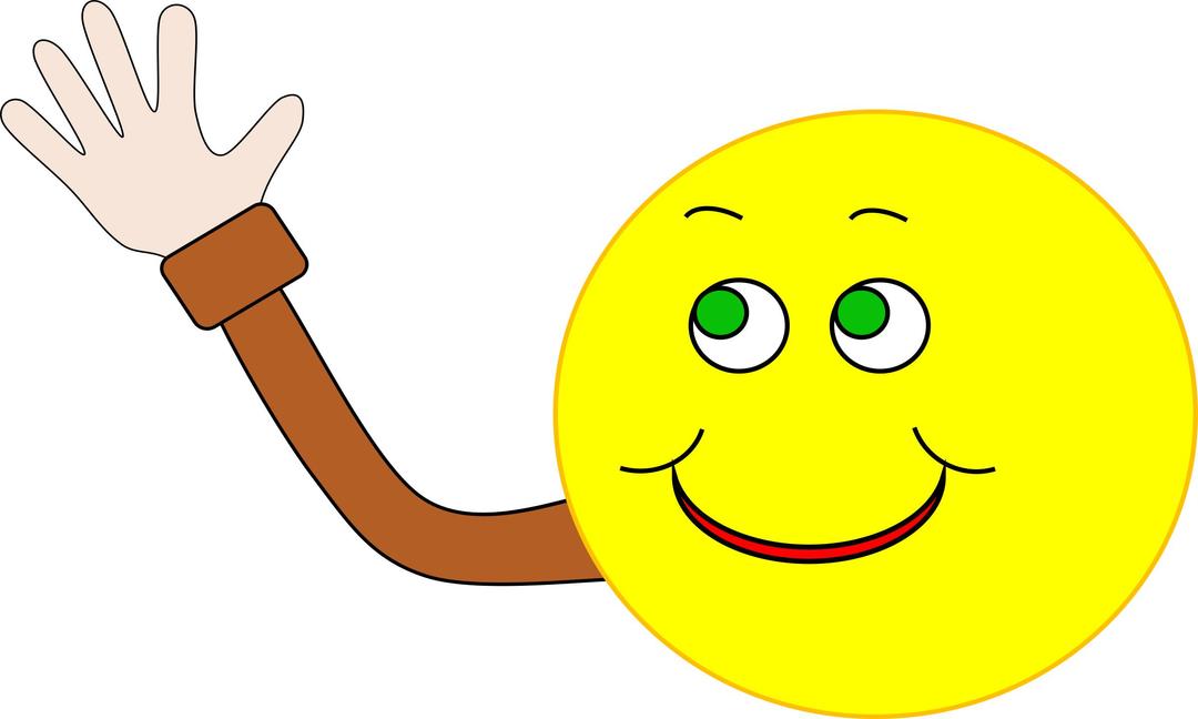 Happy smiley waving png transparent