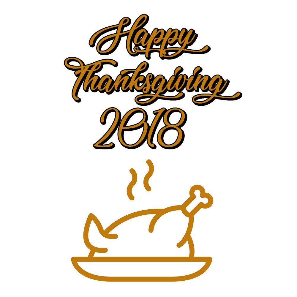 Happy Thanksgiving 2018 Smoking Turkey png transparent
