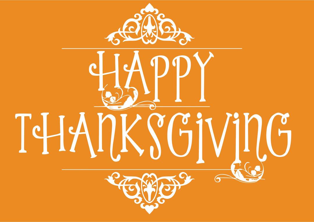 Happy Thanksgiving Typography png transparent
