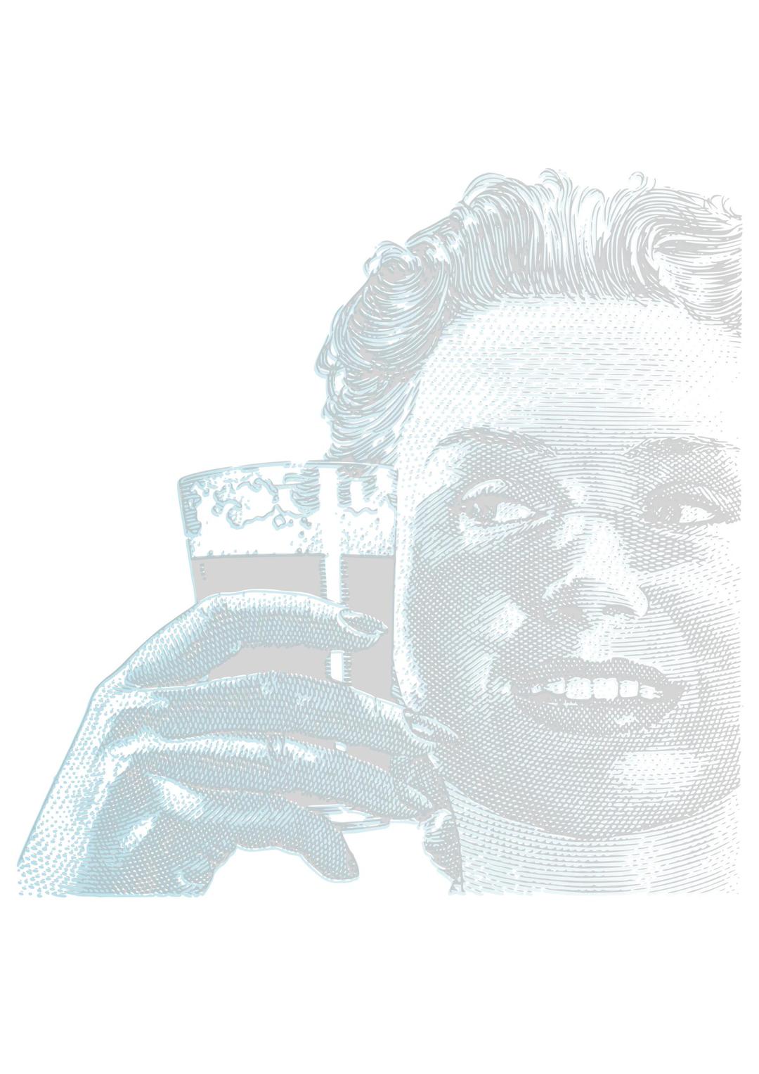 Happy woman drinking 05 png transparent