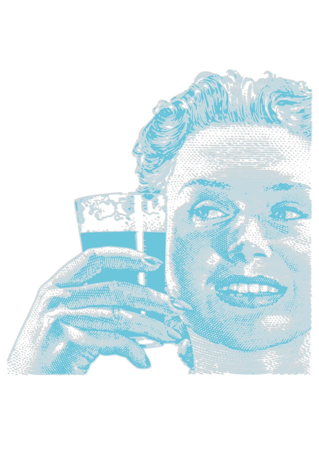 Happy woman drinking 06 png transparent