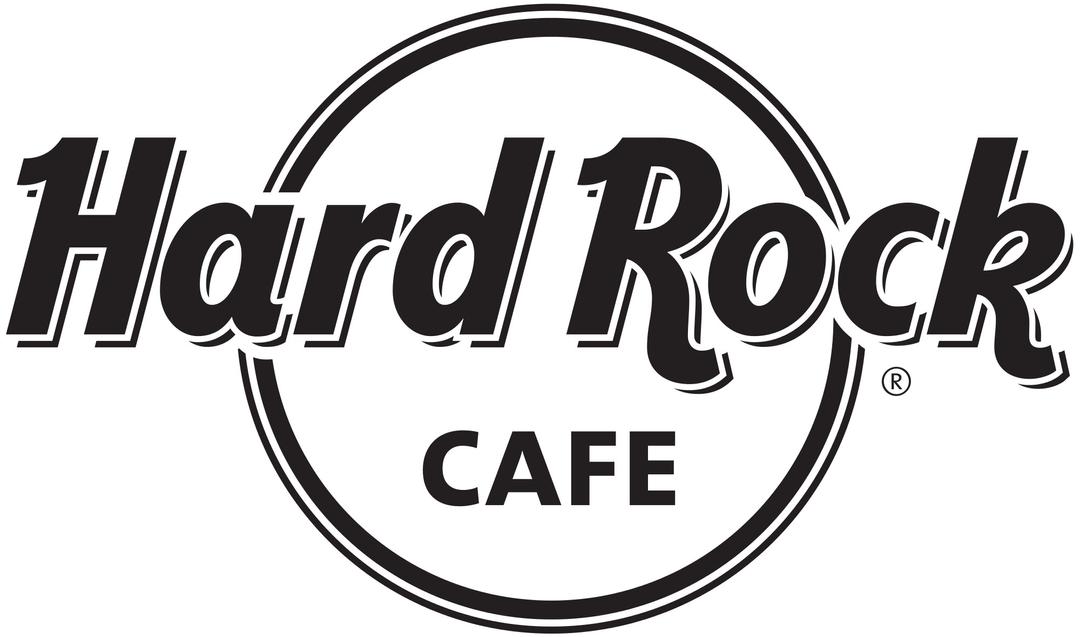Hard Rock Cafe? Logo Black and White png transparent