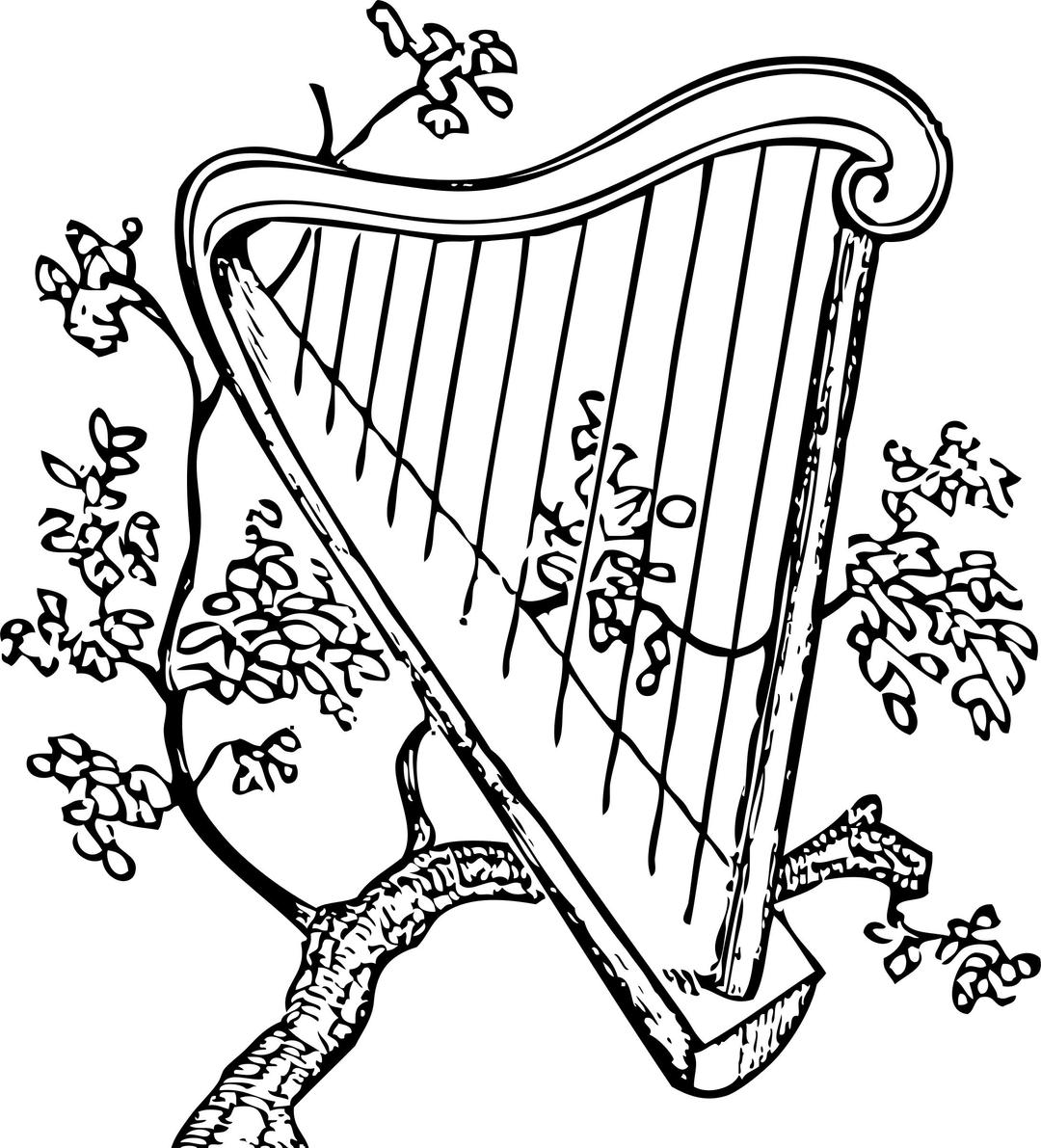 harp and branch png transparent