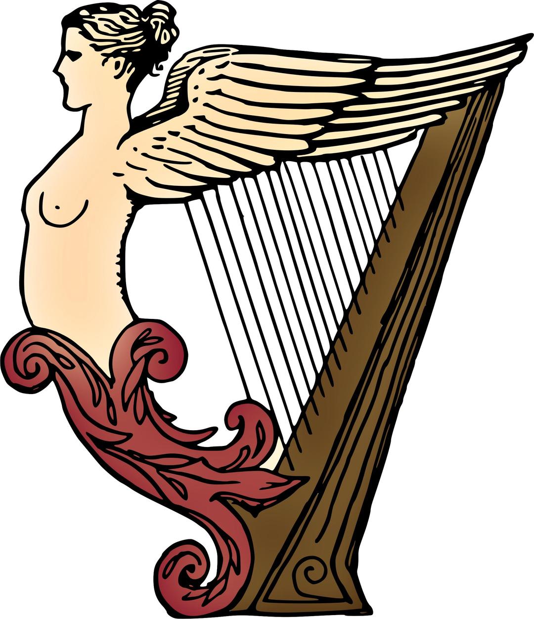 Harp (coloured) png transparent