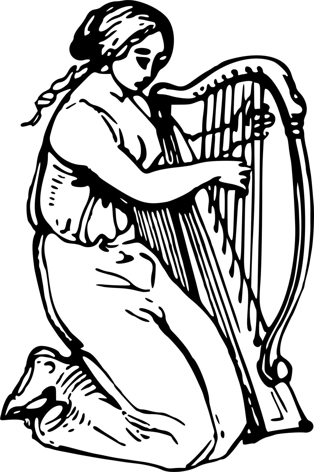 Harpist png transparent