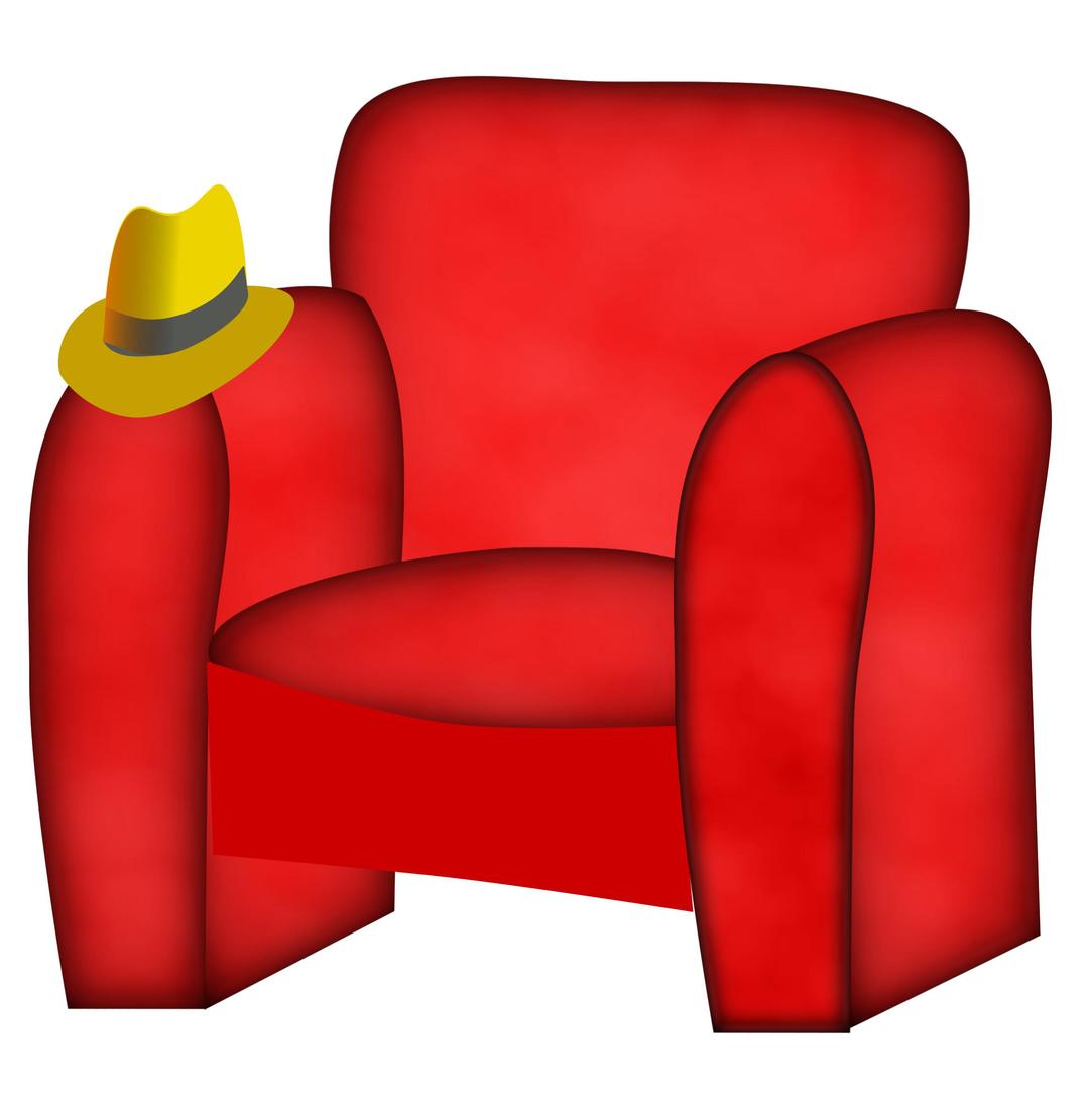 hat on a chair . png transparent