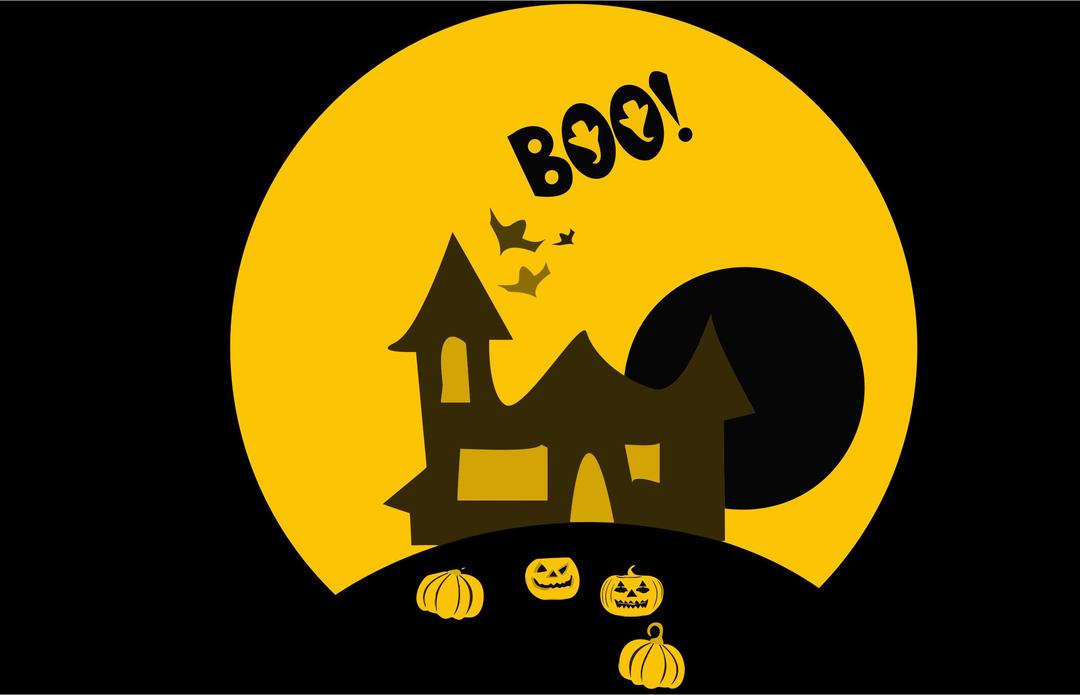 Haunted House Full Moon Landscape png transparent