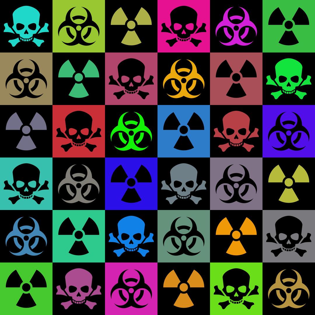 Hazard pattern (multicoloured) png transparent