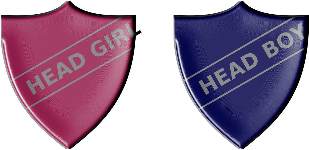 Headboy and Headgirl badges png transparent