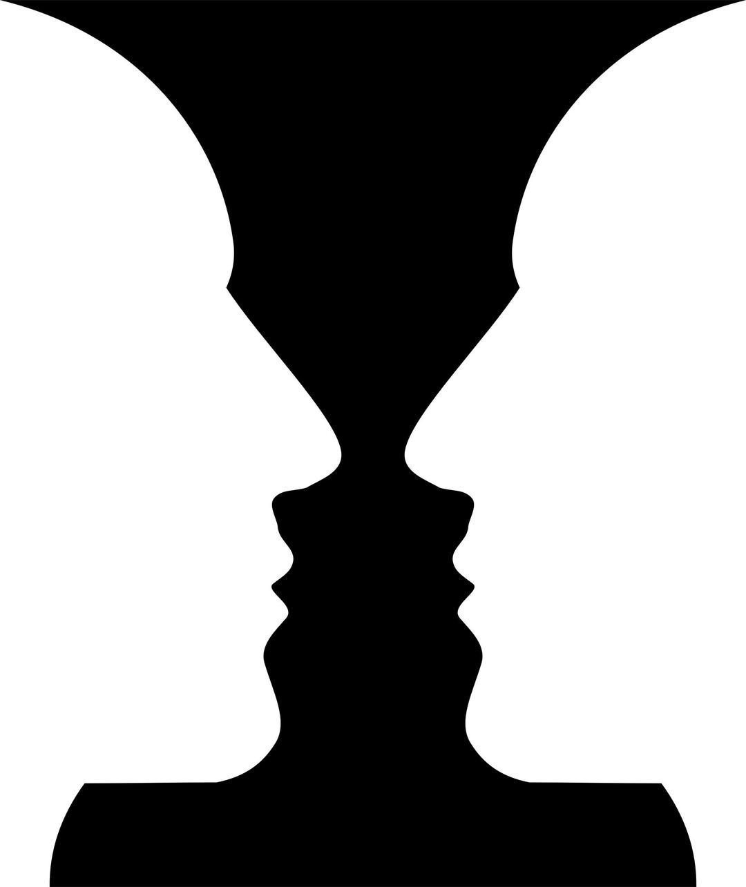 Heads Vase Illusion 2 png transparent