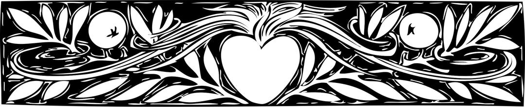 heart and branches border png transparent