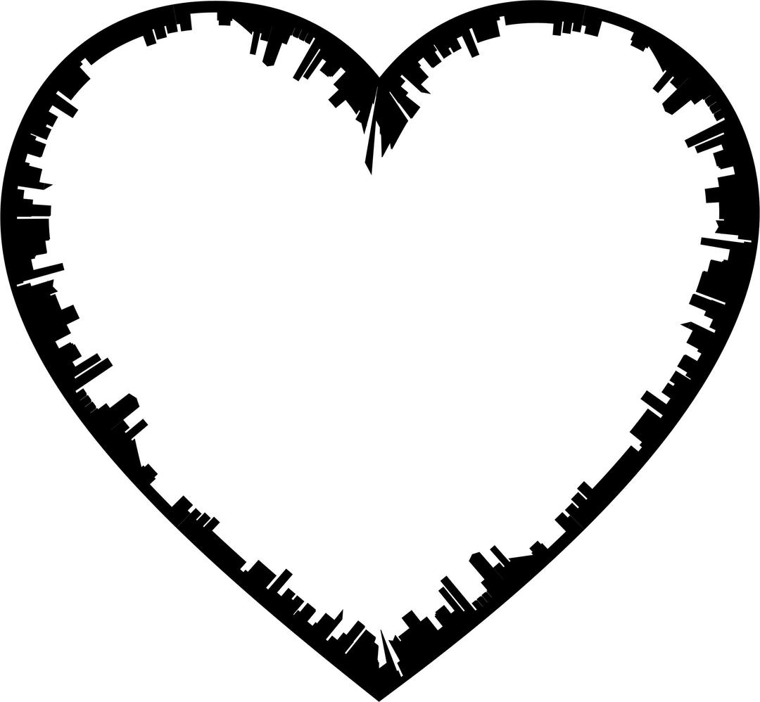 Heart City Silhouette png transparent