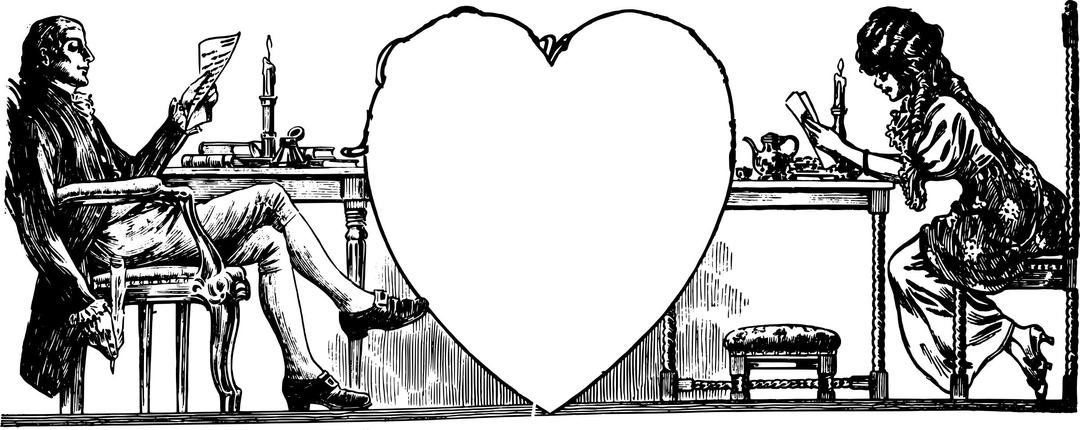 Heart Couple - Frame png transparent