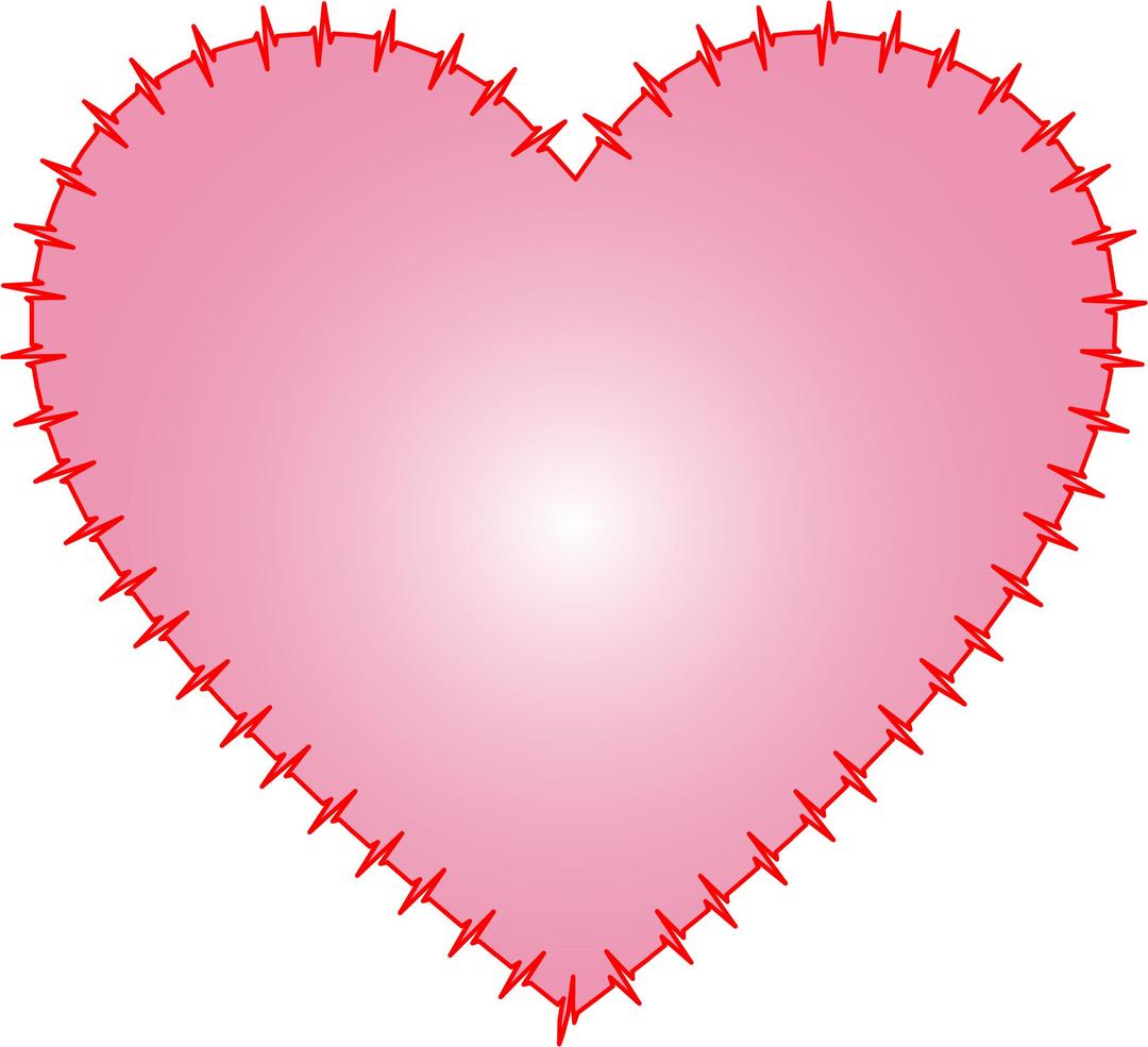 Heart EKG Rhythm Pink png transparent
