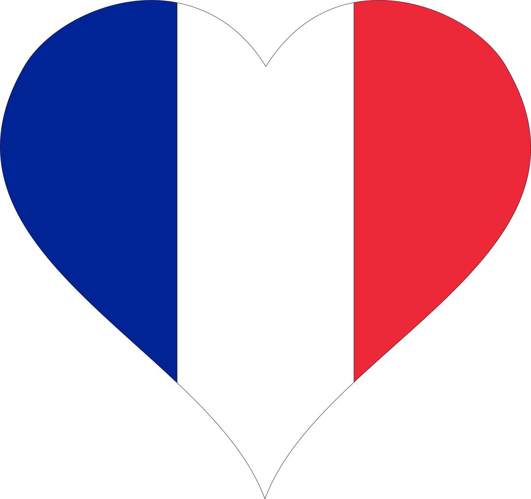 Heart France png transparent