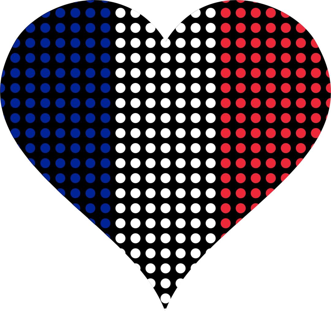 Heart France Flag Circles png transparent