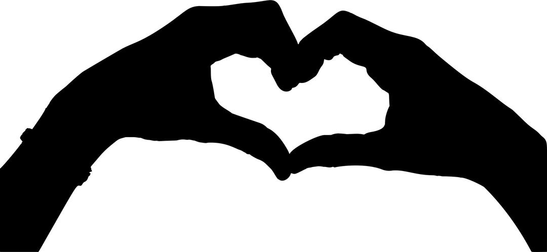 Heart Hands Silhouette png transparent
