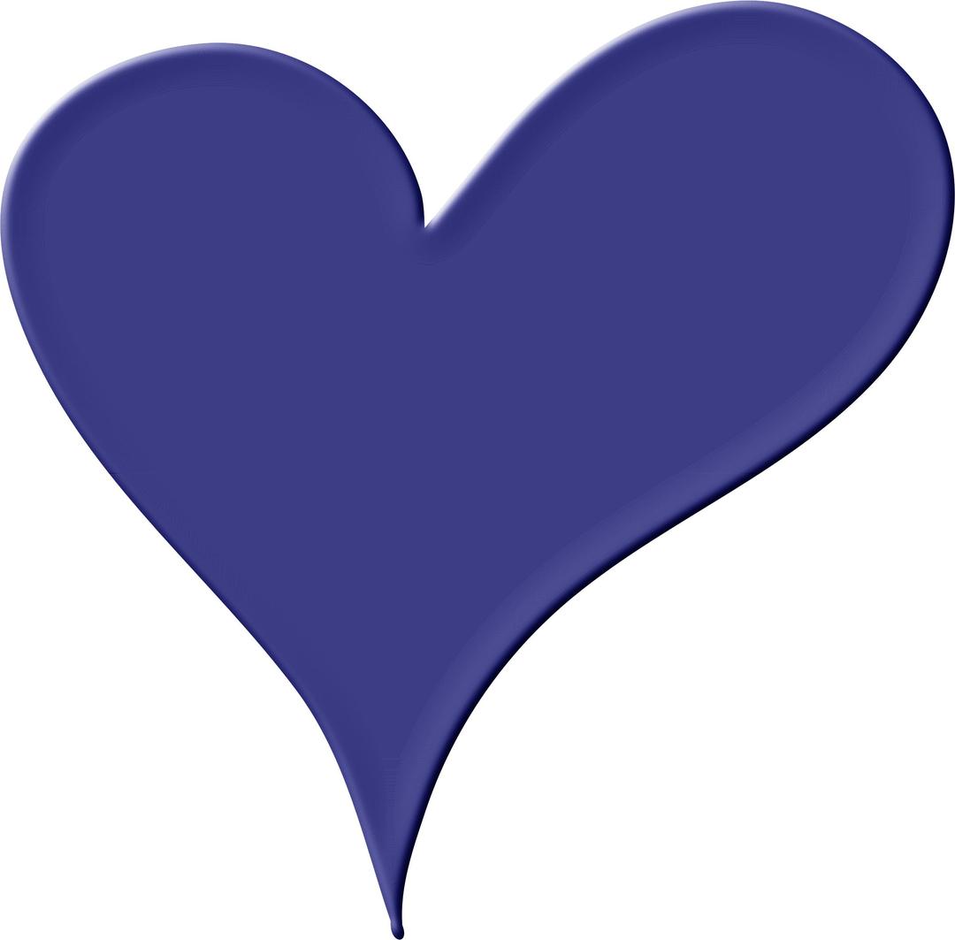 Heart in Blue png transparent