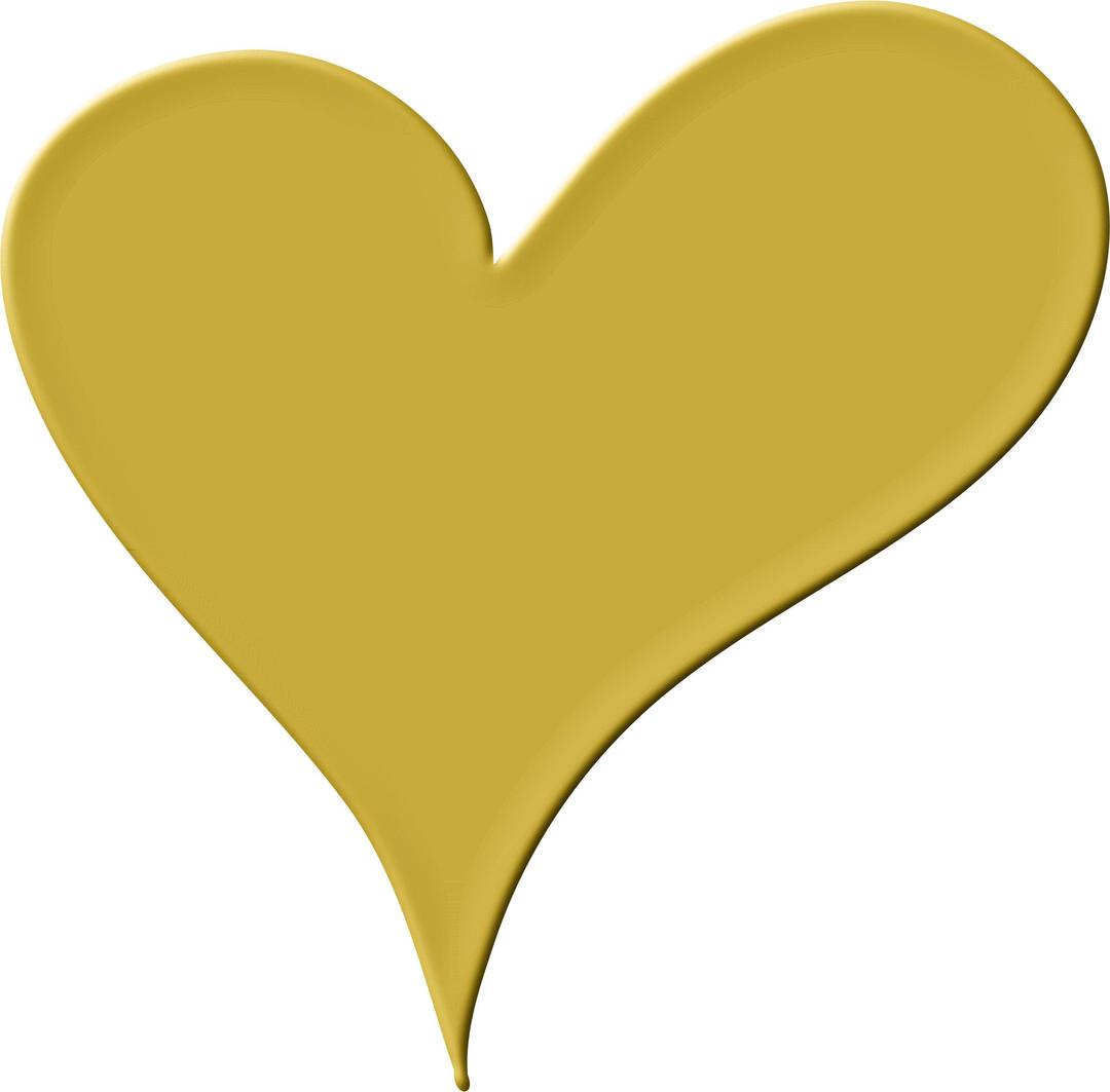 Heart in Gold png transparent