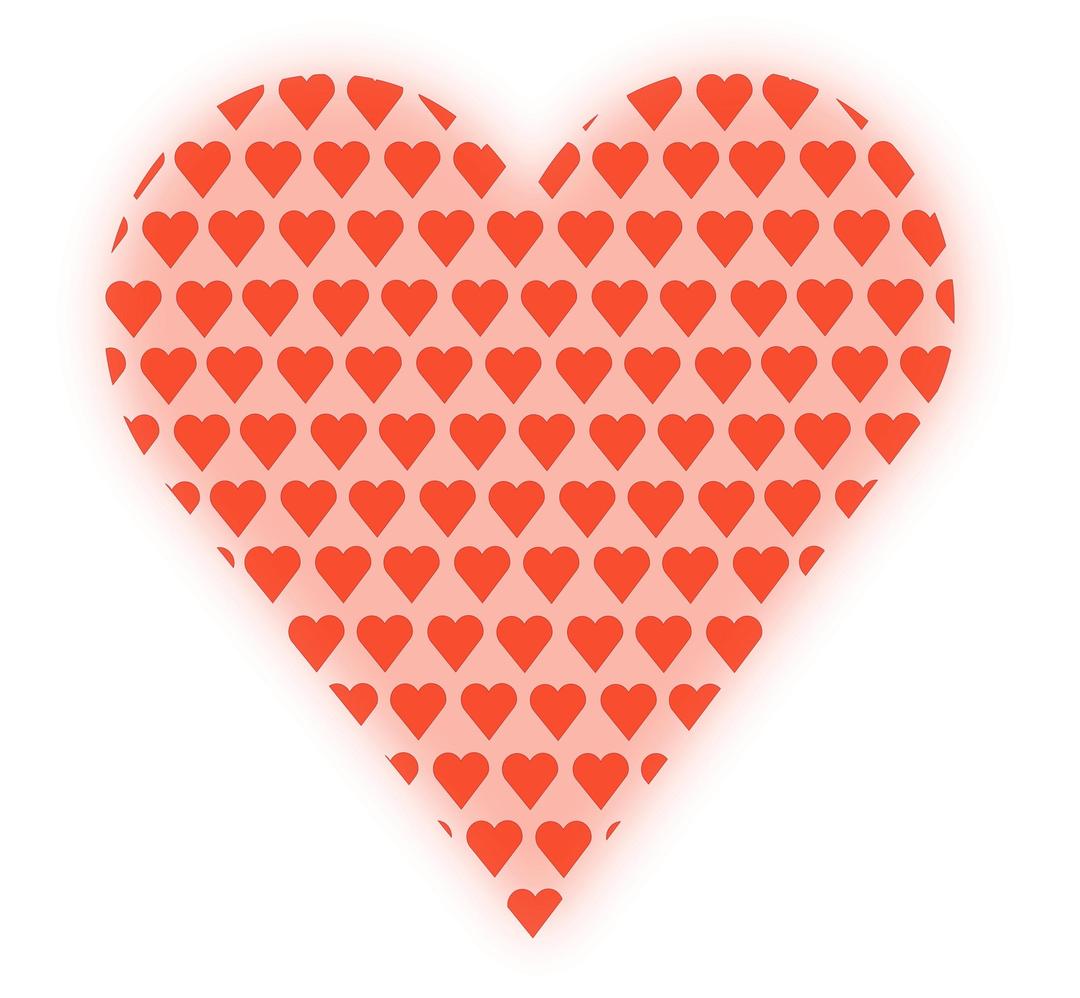 Heart in Heart (light red) png transparent