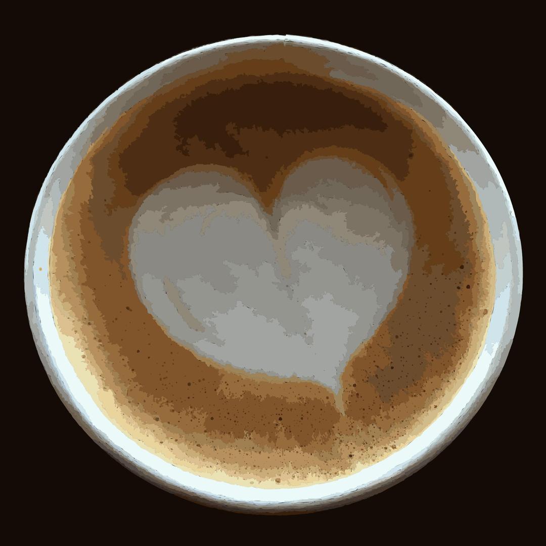 Heart in my cafe flat white png transparent