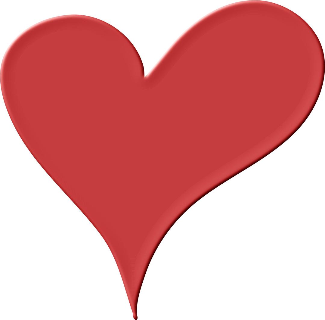 Heart in Red png transparent