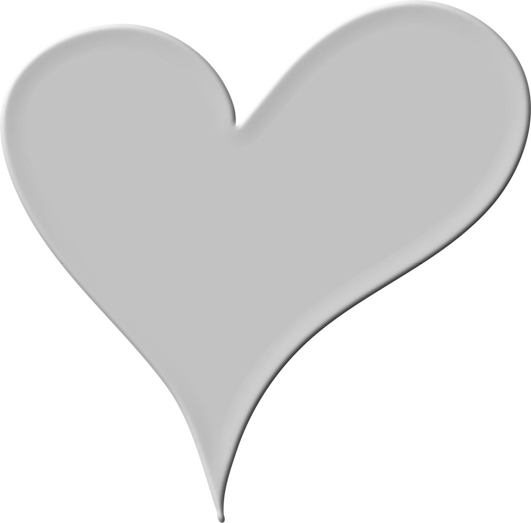 Heart in White png transparent