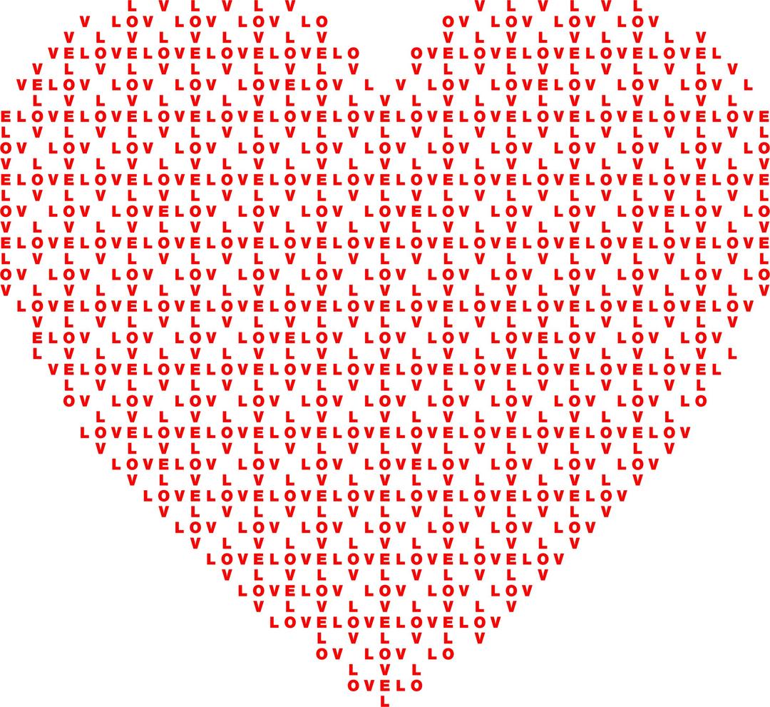Heart Love Typography png transparent
