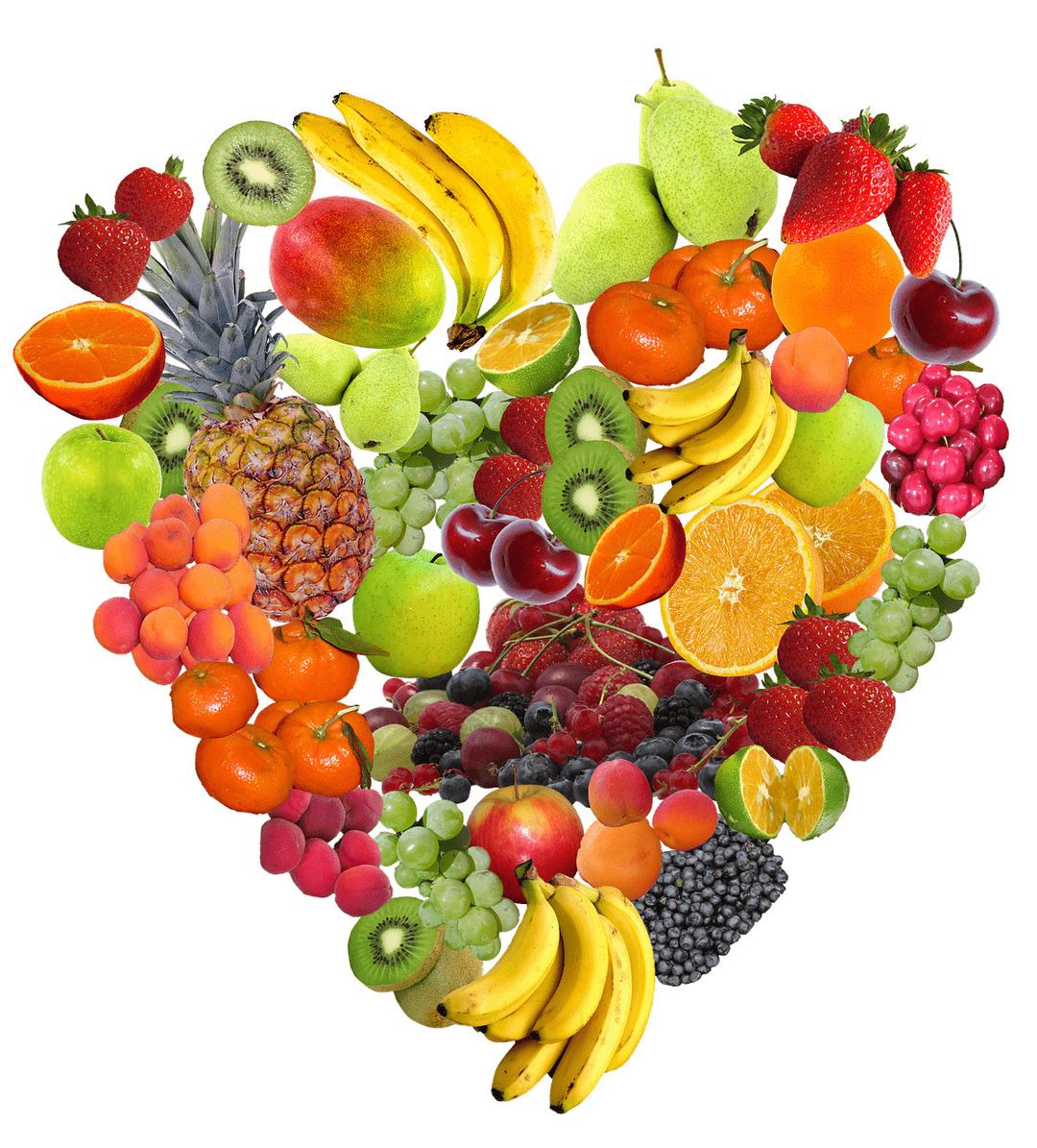 Heart Made Of Fruit png transparent