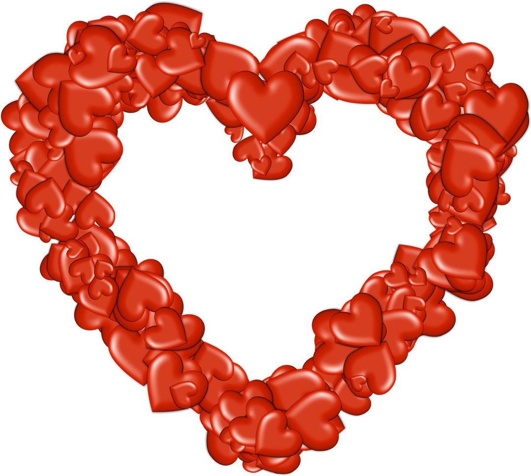Heart Made Of Hearts png transparent