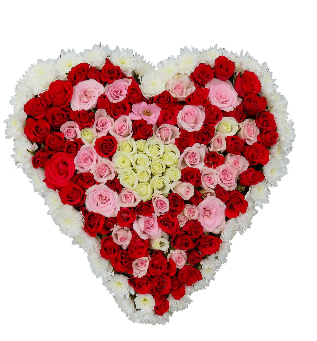 Heart Made Of Roses png transparent