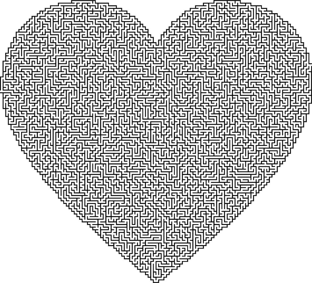 Heart Maze png transparent